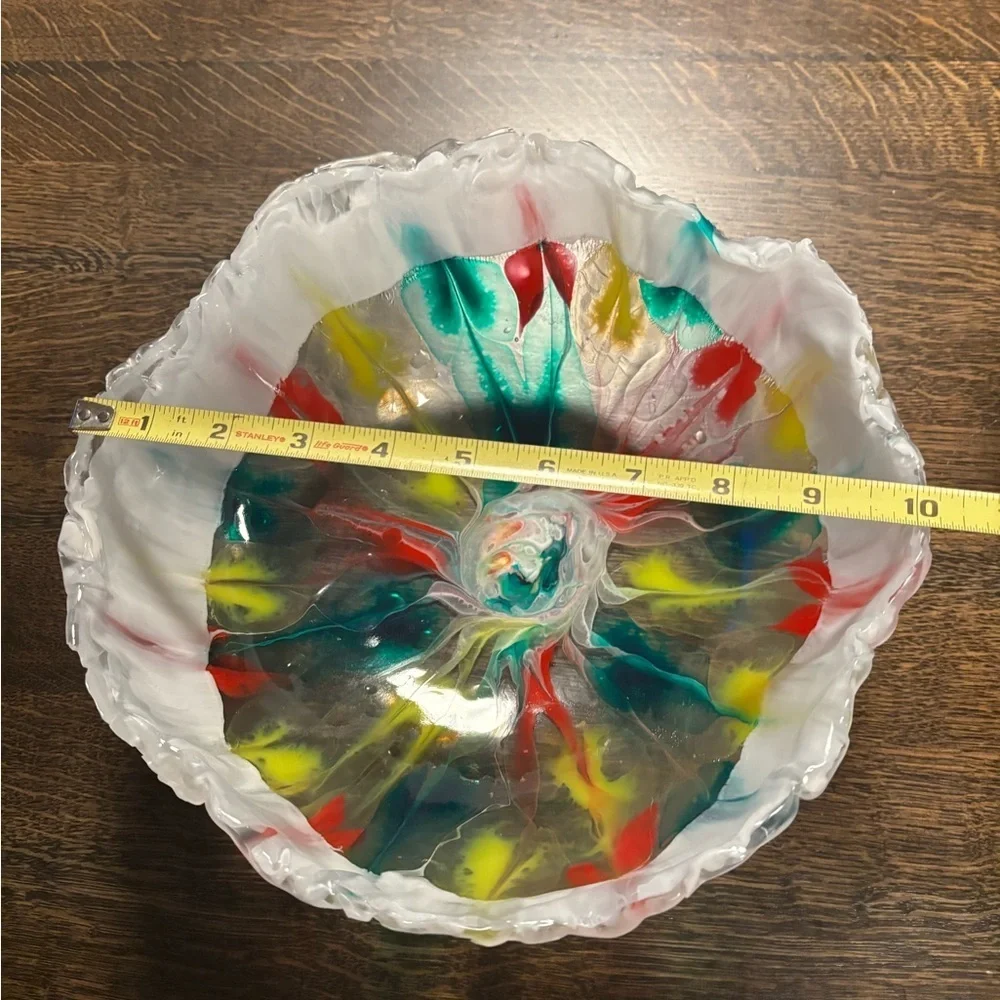 Handmade Colorful Resin Art Bowl Perfect Holiday Gift